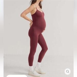 Hatch The Body Rib Unitard Jumpsuit In Cinnamon Medium